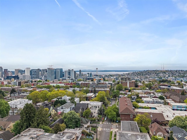 bird's eye view featuring a view of city