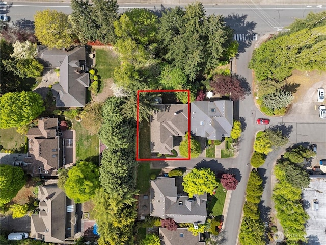 birds eye view of property featuring a residential view