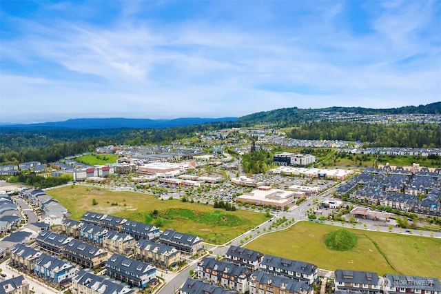 365 NE Denny Way, Issaquah, WA 98029 - aerial overview of property's location featuring a mountainous background