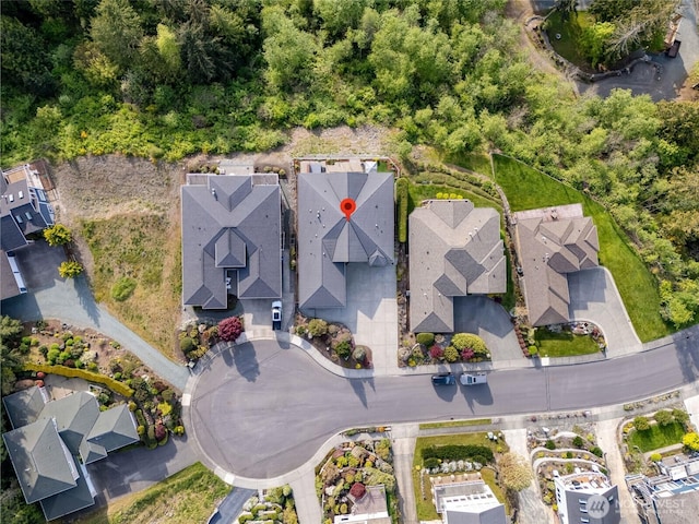 drone / aerial view with a residential view