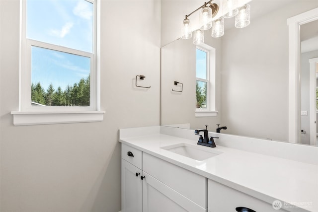bathroom with vanity