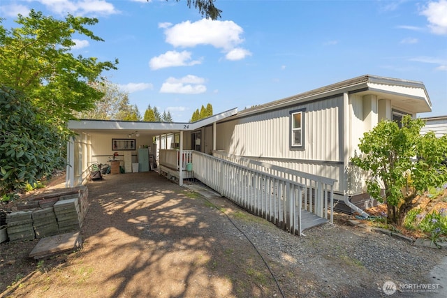 view of rear view of property