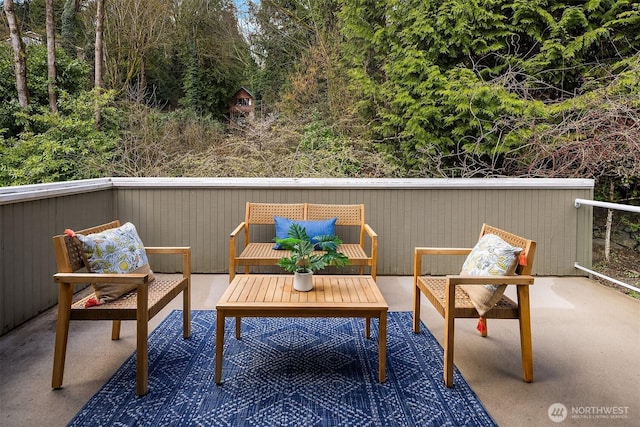 view of patio with outdoor lounge area