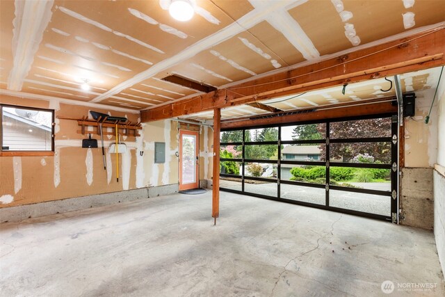 garage featuring electric panel