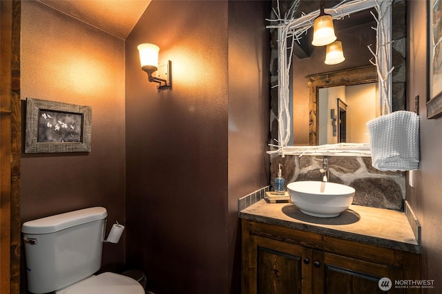 8105 Icicle Rd, Leavenworth, WA 98826 - half bathroom featuring toilet and vanity