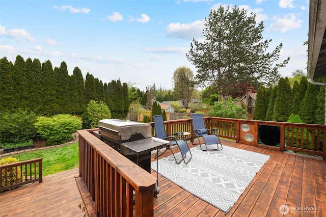 view of wooden terrace