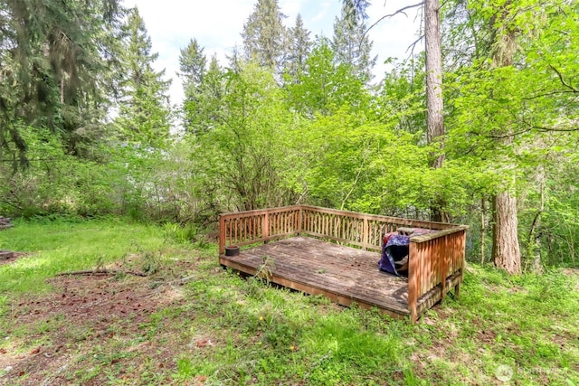 17936 Clearland Blvd SE, Yelm, WA 98597 - view of yard featuring a wooden deck