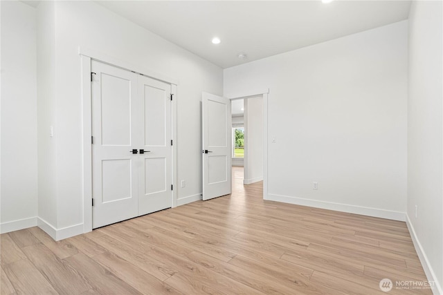1200 E Georgia Ln, Everson, WA 98247 - unfurnished bedroom featuring light wood finished floors and recessed lighting