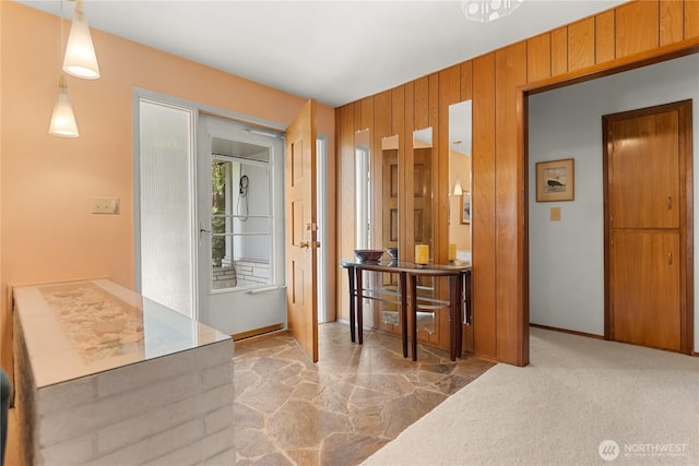 hallway with baseboards