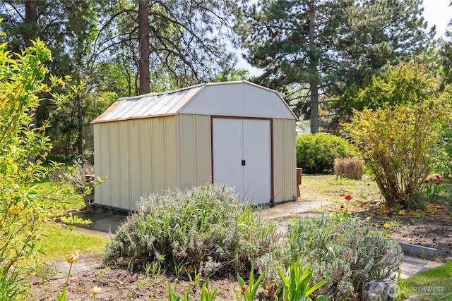 view of shed