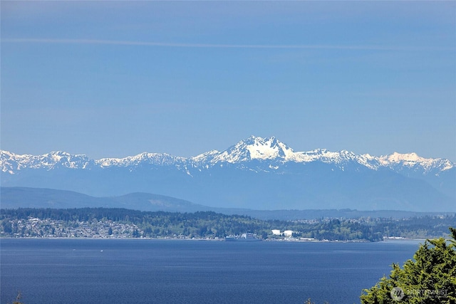 view of water feature featuring a mountain view