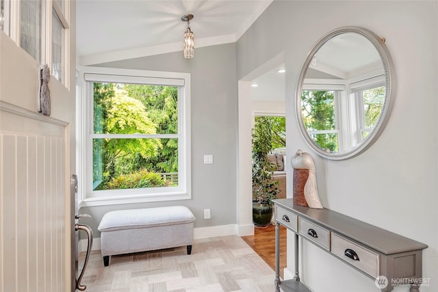 interior space with baseboards