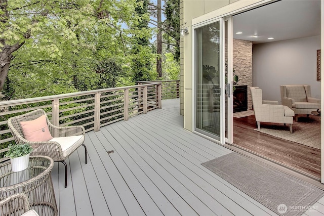view of wooden terrace