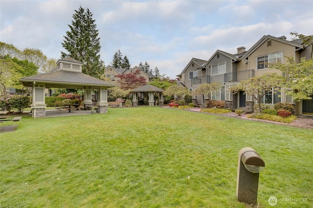 9229 122nd Ct NE Unit 13, Kirkland, WA 98033 - view of yard featuring a gazebo and a residential view