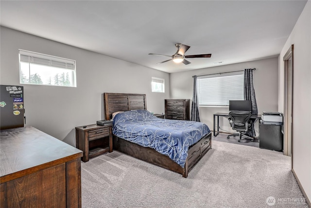 5198 Sophie St, Bremerton, WA 98312 - bedroom with carpet floors and ceiling fan