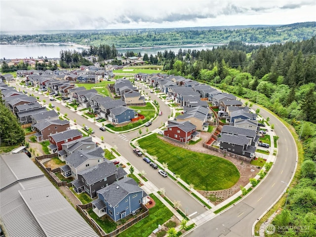 5198 Sophie St, Bremerton, WA 98312 - bird's eye view with a water view, a residential view, and a forest view
