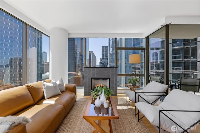 820 Blanchard St Unit 1507, Seattle, WA 98121 - sunroom / solarium featuring a city view and a wealth of natural light