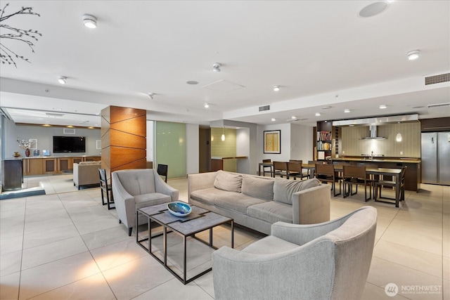 820 Blanchard St Unit 1507, Seattle, WA 98121 - common area with a sink and visible vents