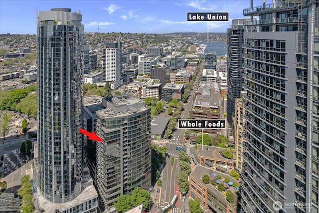 820 Blanchard St Unit 1507, Seattle, WA 98121 - birds eye view of property with a view of city