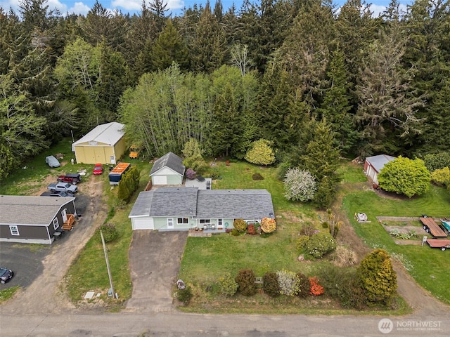 16 Harrison St, South Bend, WA 98586 - drone / aerial view with a forest view