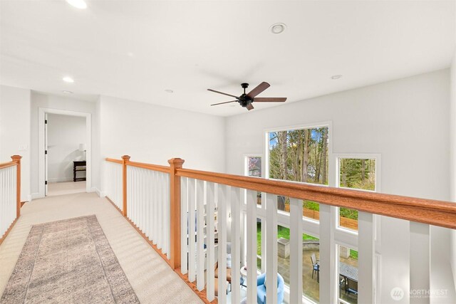 3679 Silver Oak Ct, Bellingham, WA 98226 - corridor with light carpet and recessed lighting