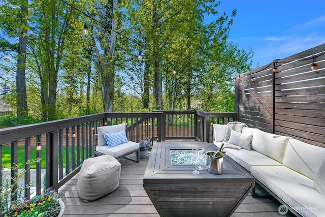 3679 Silver Oak Ct, Bellingham, WA 98226 - deck featuring an outdoor living space