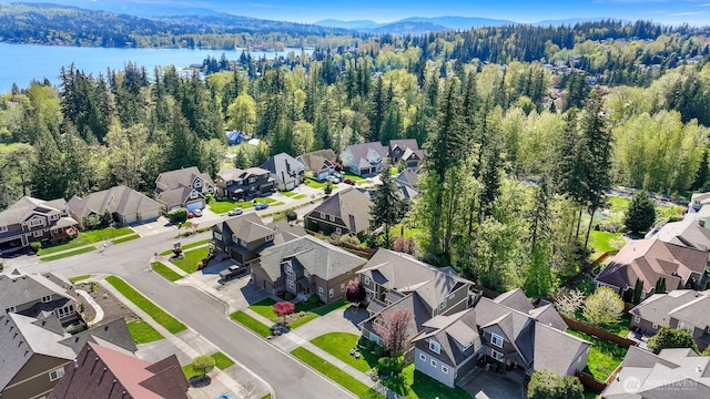 3679 Silver Oak Ct, Bellingham, WA 98226 - aerial view featuring a forest view, a water view, and a residential view