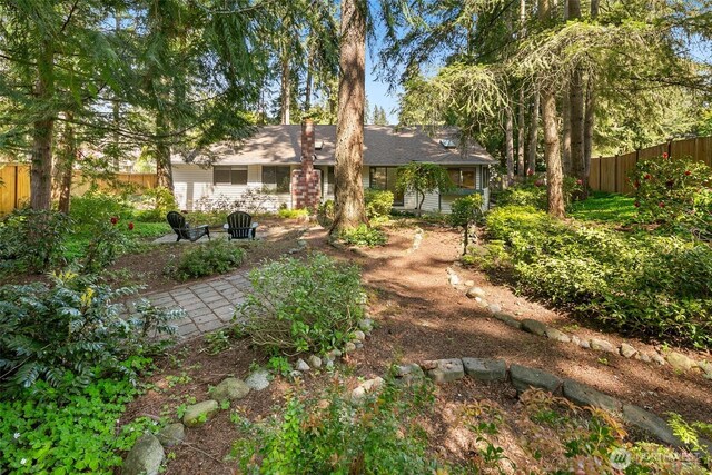 exterior space featuring a fenced backyard