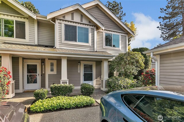 view of front of property with a porch