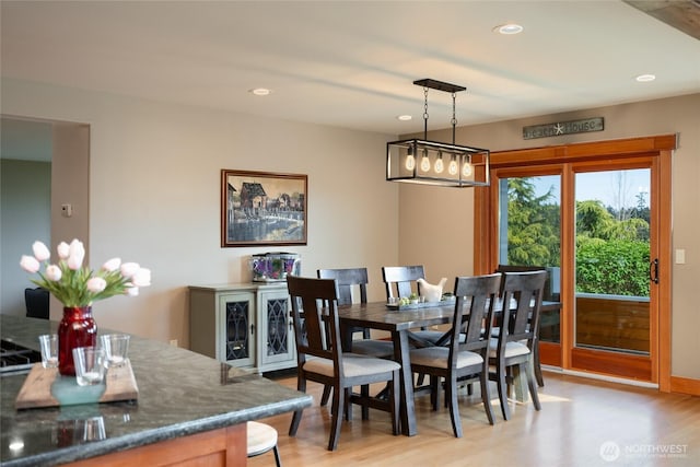 15089 Old Deception Mill Ln, Anacortes, WA 98221 - dining room featuring recessed lighting and light wood-style flooring