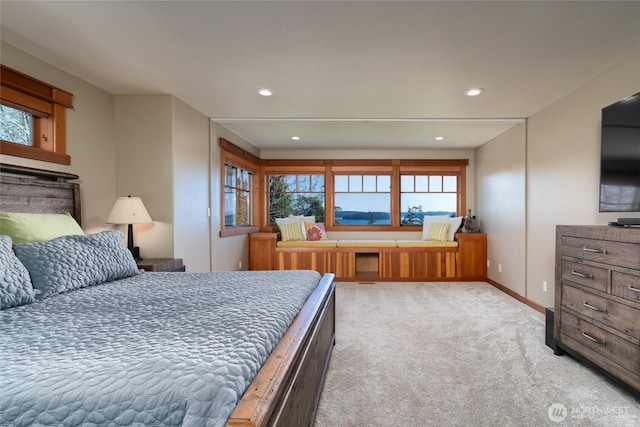 15089 Old Deception Mill Ln, Anacortes, WA 98221 - bedroom featuring carpet flooring, recessed lighting, and baseboards