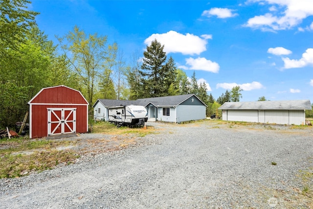 view of shed