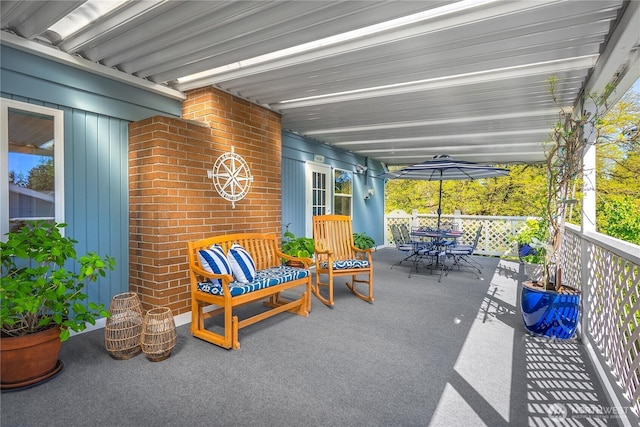 view of patio / terrace featuring outdoor dining space