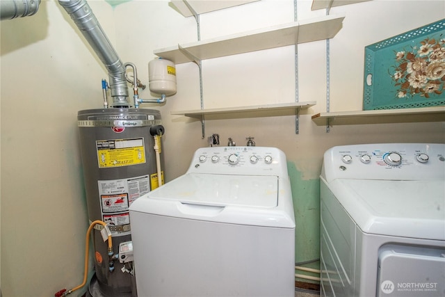 2916 SW 329th St, Federal Way, WA 98023 - laundry room featuring gas water heater and separate washer and dryer