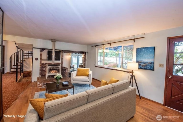 2916 SW 329th St, Federal Way, WA 98023 - living room with wood finished floors and stairs