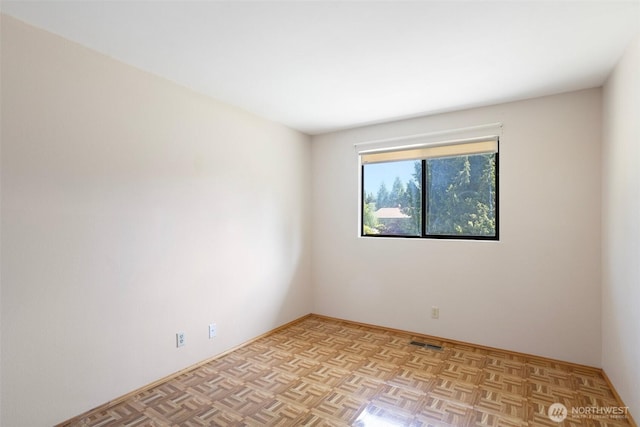 view of spare room