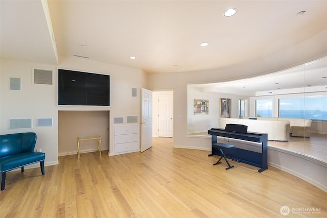 581 Harbor View Dr, Port Angeles, WA 98363 - office space with recessed lighting, baseboards, visible vents, and light wood finished floors