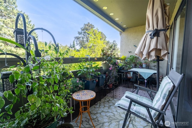 view of balcony