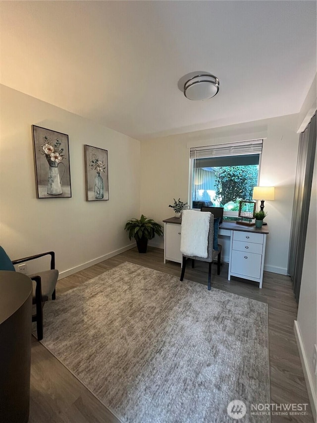 2940 161st Ave SE, Bellevue, WA 98008 - office with dark wood-style floors and baseboards