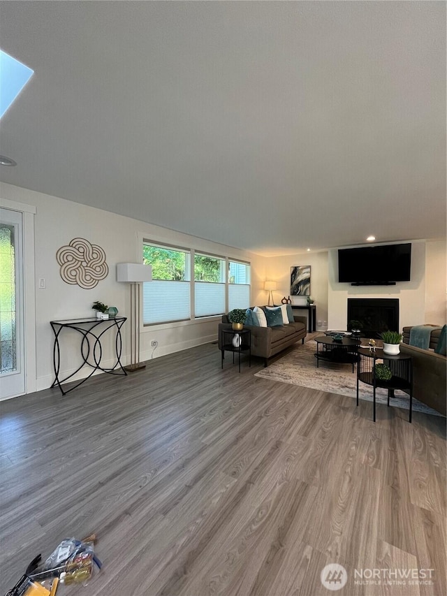 2940 161st Ave SE, Bellevue, WA 98008 - living room featuring wood finished floors and a fireplace