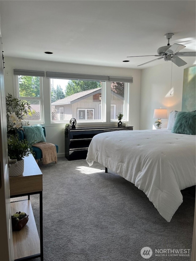 2940 161st Ave SE, Bellevue, WA 98008 - bedroom featuring carpet and a ceiling fan