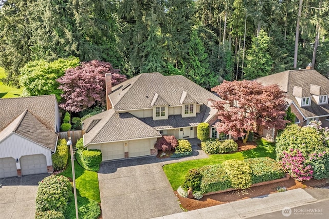view from above of property