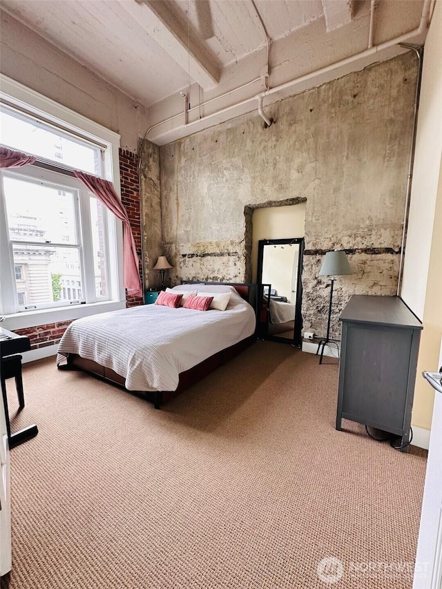 bedroom with carpet floors