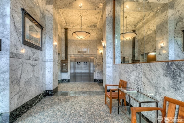 hallway with elevator