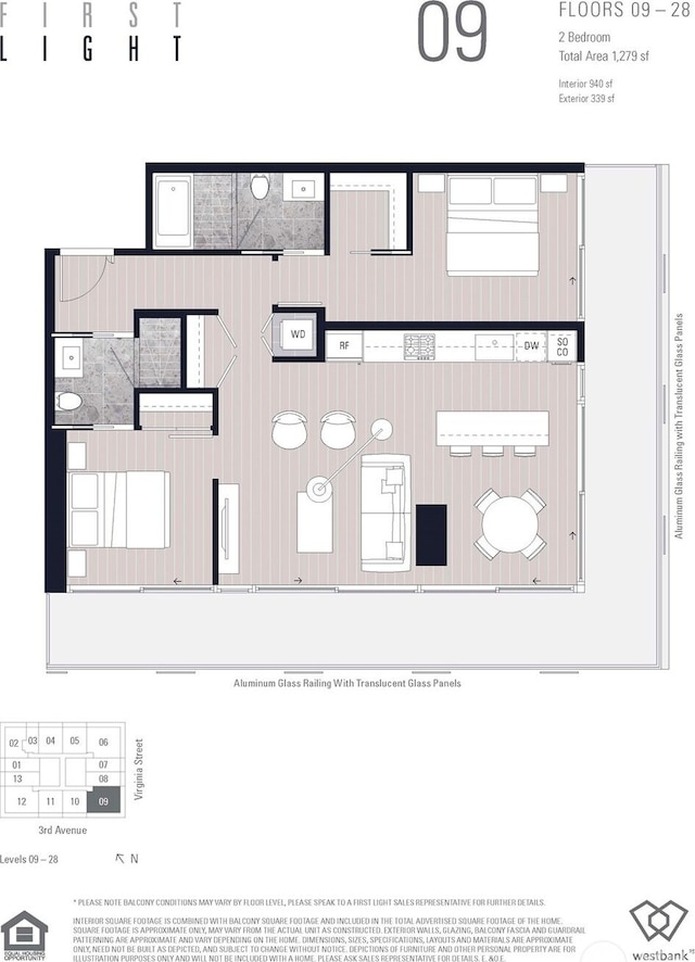 300 Virginia St Unit 2809, Seattle, WA 98101 - floor plan