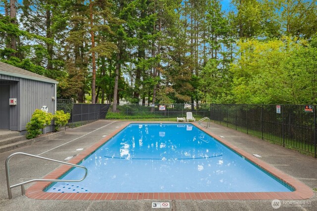11547 SE 175th St Unit 1, Renton, WA 98058 - community pool with view of wooded area