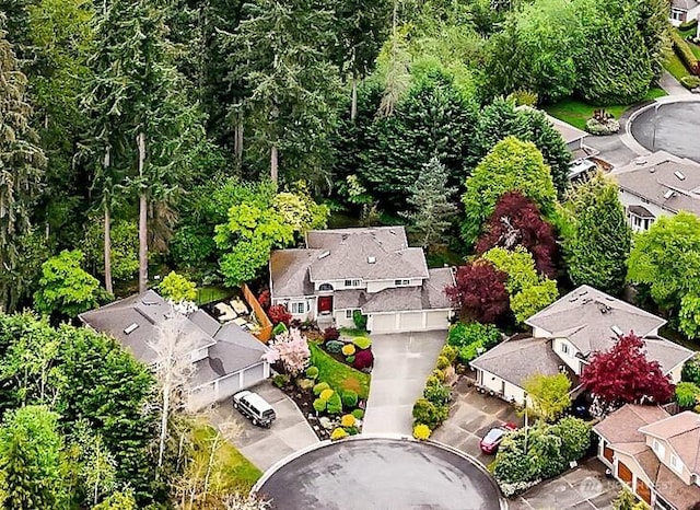 aerial view featuring a residential view