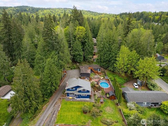 4130 Lakeway Dr, Bellingham, WA 98229 - bird's eye view featuring a forest view