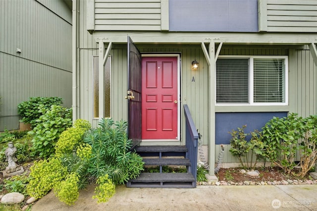 view of doorway to property