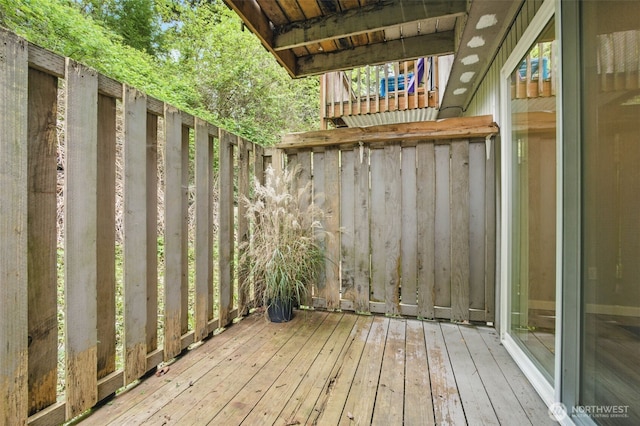 view of wooden deck